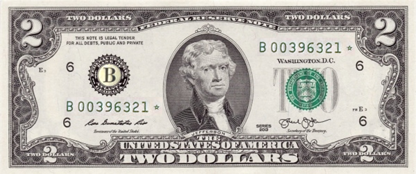 (USA-100) USA P538B(R) - 2 Dollars 2013 (REPLACEMENT